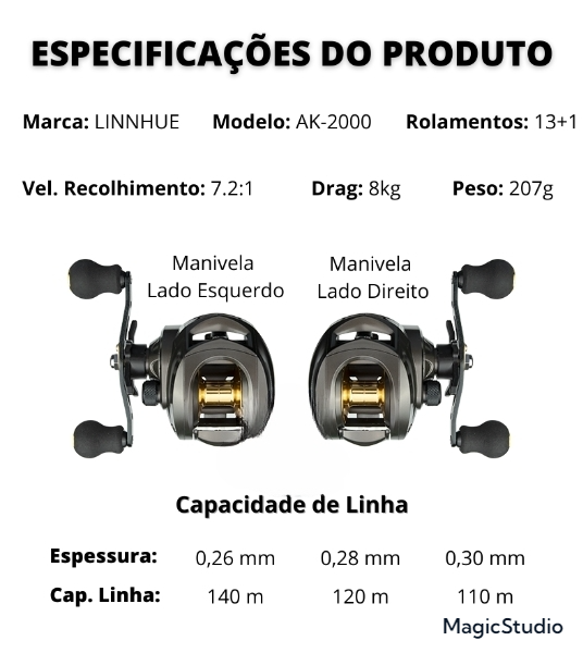 Carretilha de Pesca DashTide