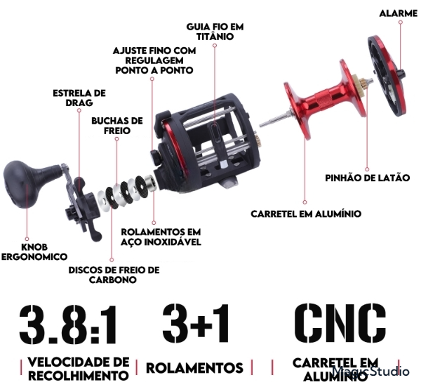 Carretilha de Pesca HookSpin