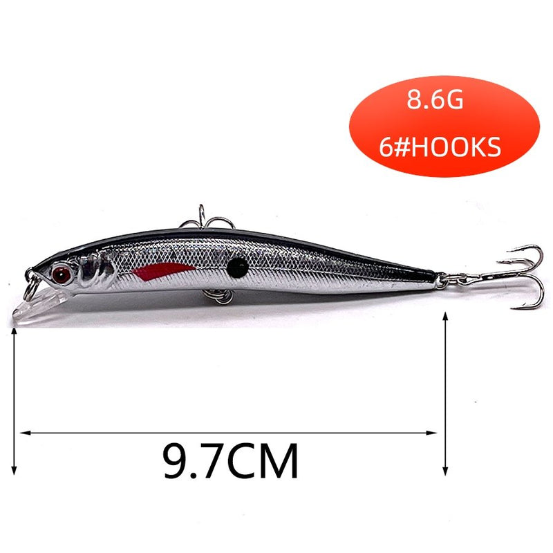 Conjunto 5 Iscas Jerkbait - 5 a 11cm - 4 a 12g - Meia Água/Fundo/Superfície - O Pescador UrbanoIscas Artificiais