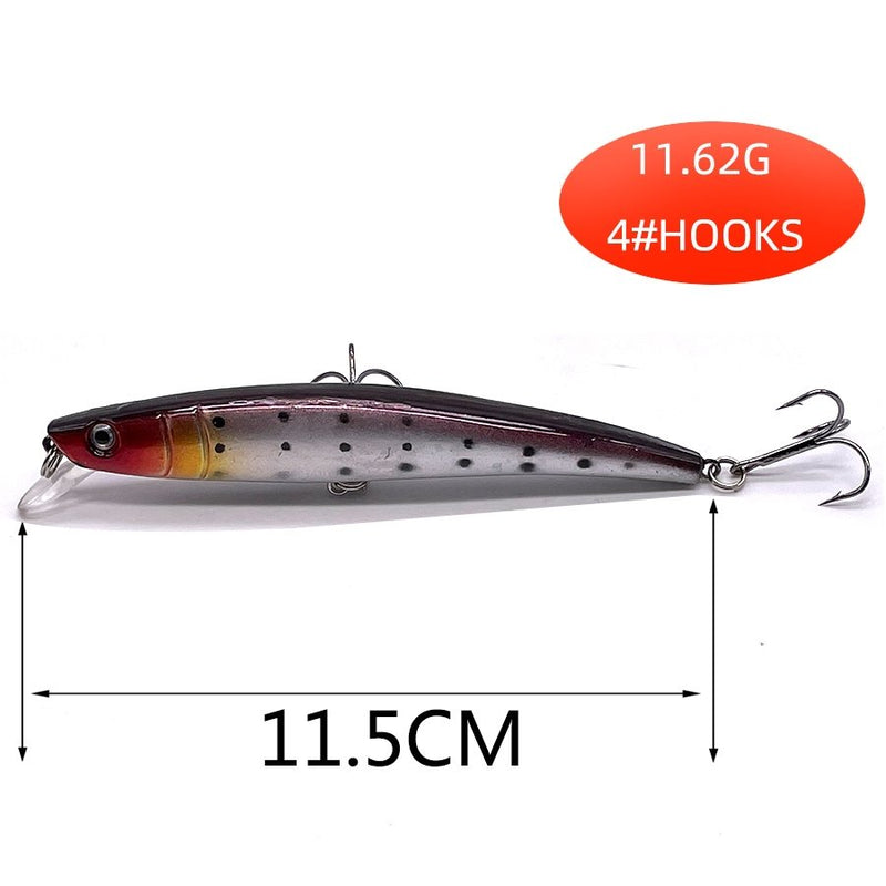 Conjunto 5 Iscas Jerkbait - 5 a 11cm - 4 a 12g - Meia Água/Fundo/Superfície - O Pescador UrbanoIscas Artificiais