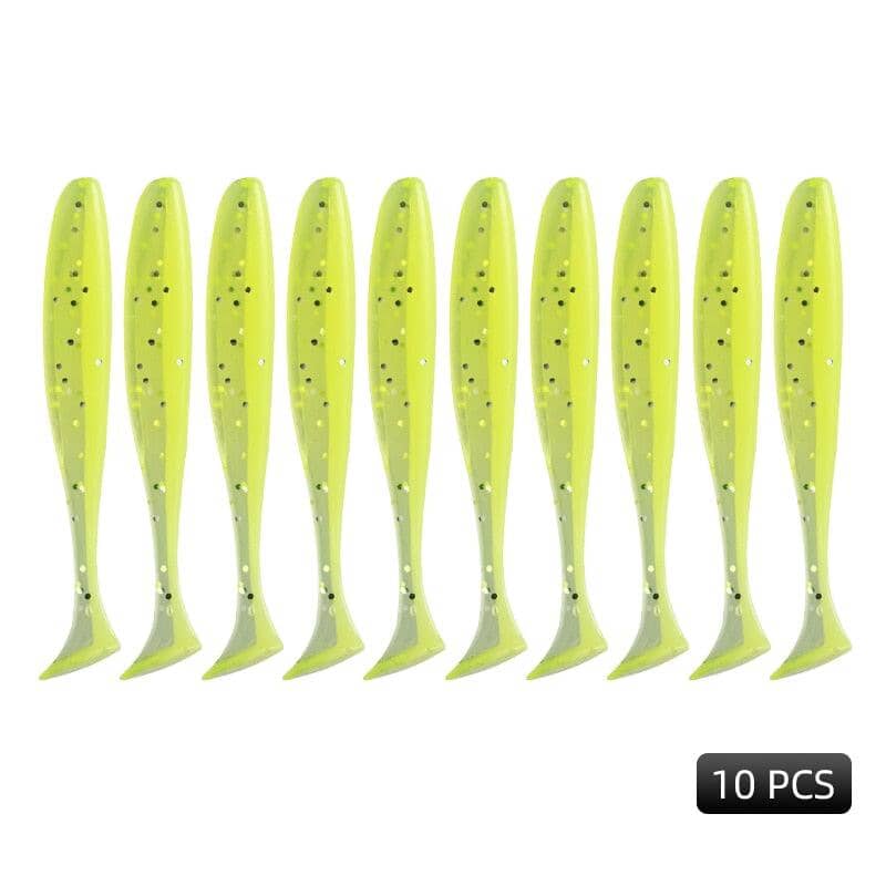 Kit 10 Isca Artificial de pesca Macias Silicone Medidas 50mm/65mm/75mm/100mm Promoção 0 lojaidealgolden S18 50mm 10pcs 